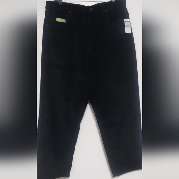 T1 Zumiez Black Corduroy Pants Size 34 - Picture 5 of 8